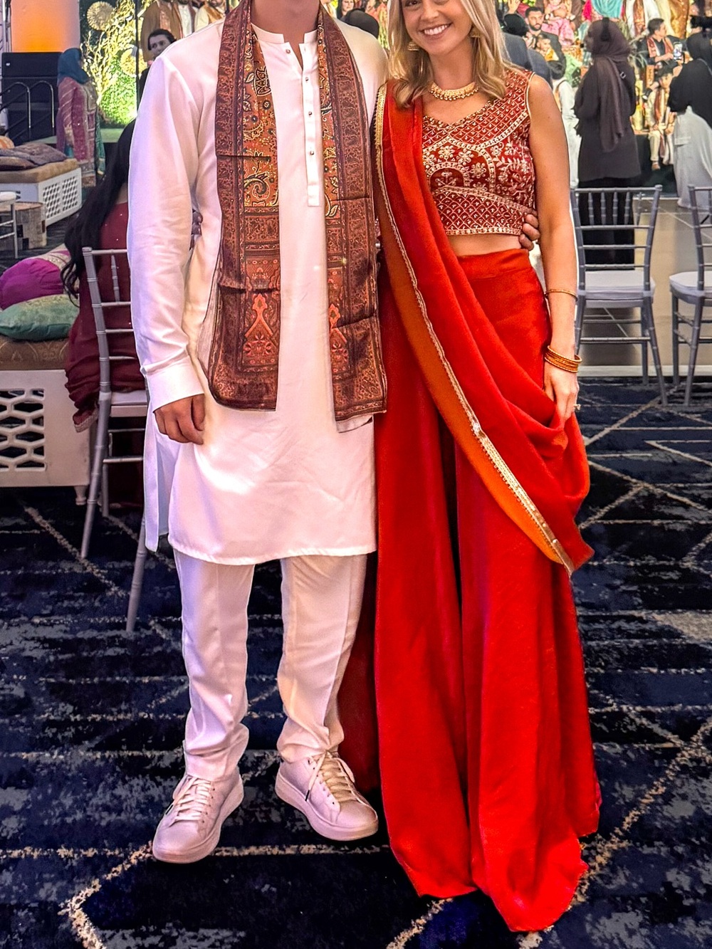 Orange/Red Lehenga Set